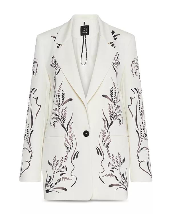 Beyond The Gates 2025 Tamara Tunie White Printed Blazer Clanton Jacket