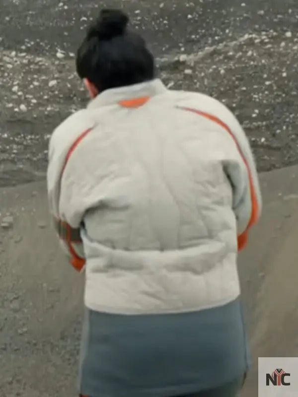 Bharadwaj Murderbot Grey Quilted Jacket Clanton Jacket