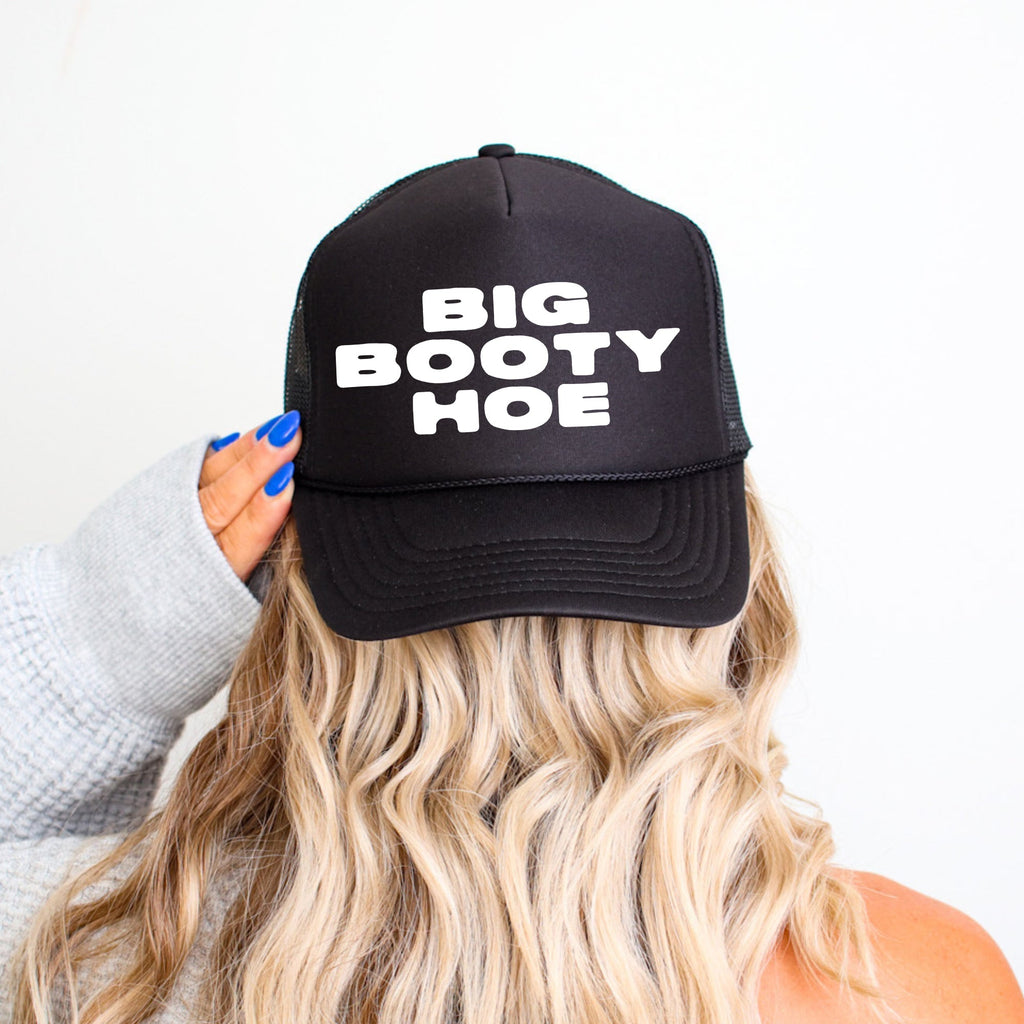 Big Booty Hoe, Sassy, Funny, Black Snapback Trucker Hat