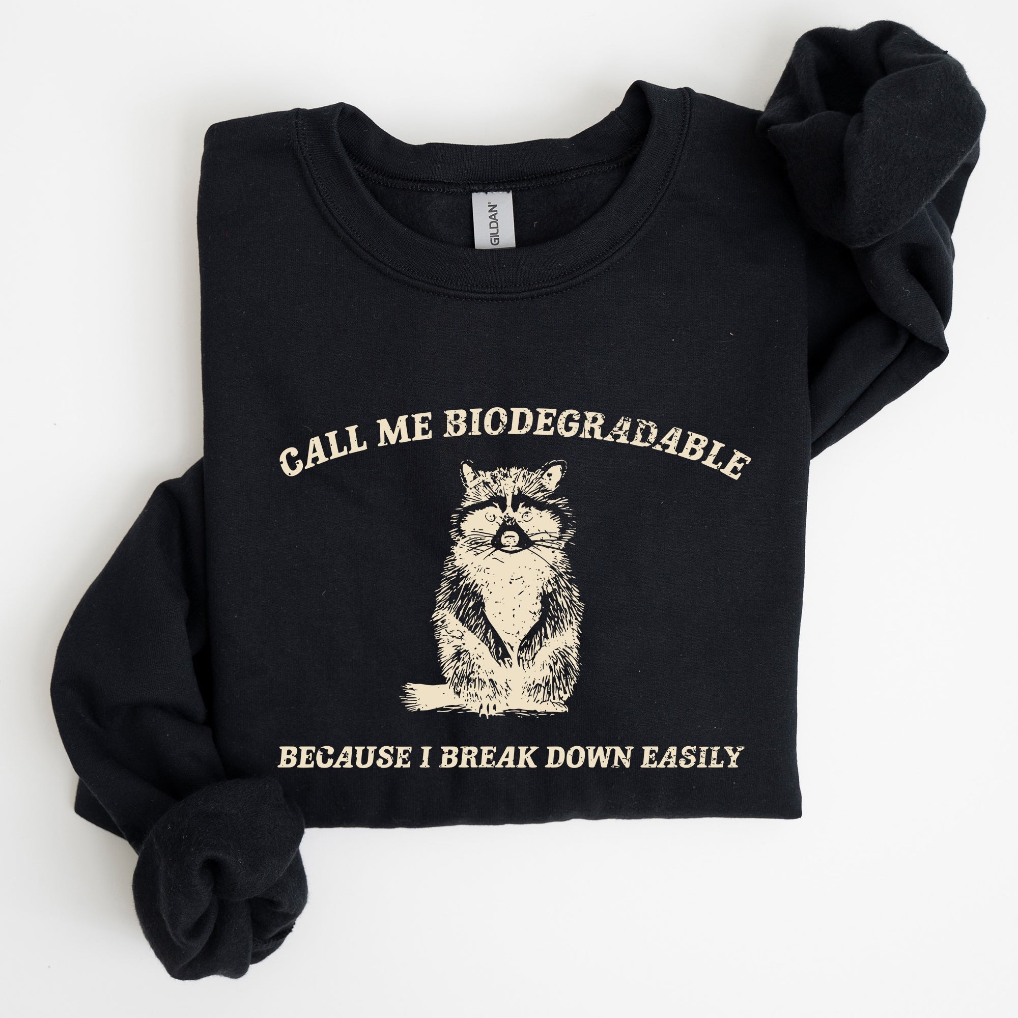 Biodegradable, Mental Health, Meme, Aesthetic, Funny Sweatshirt