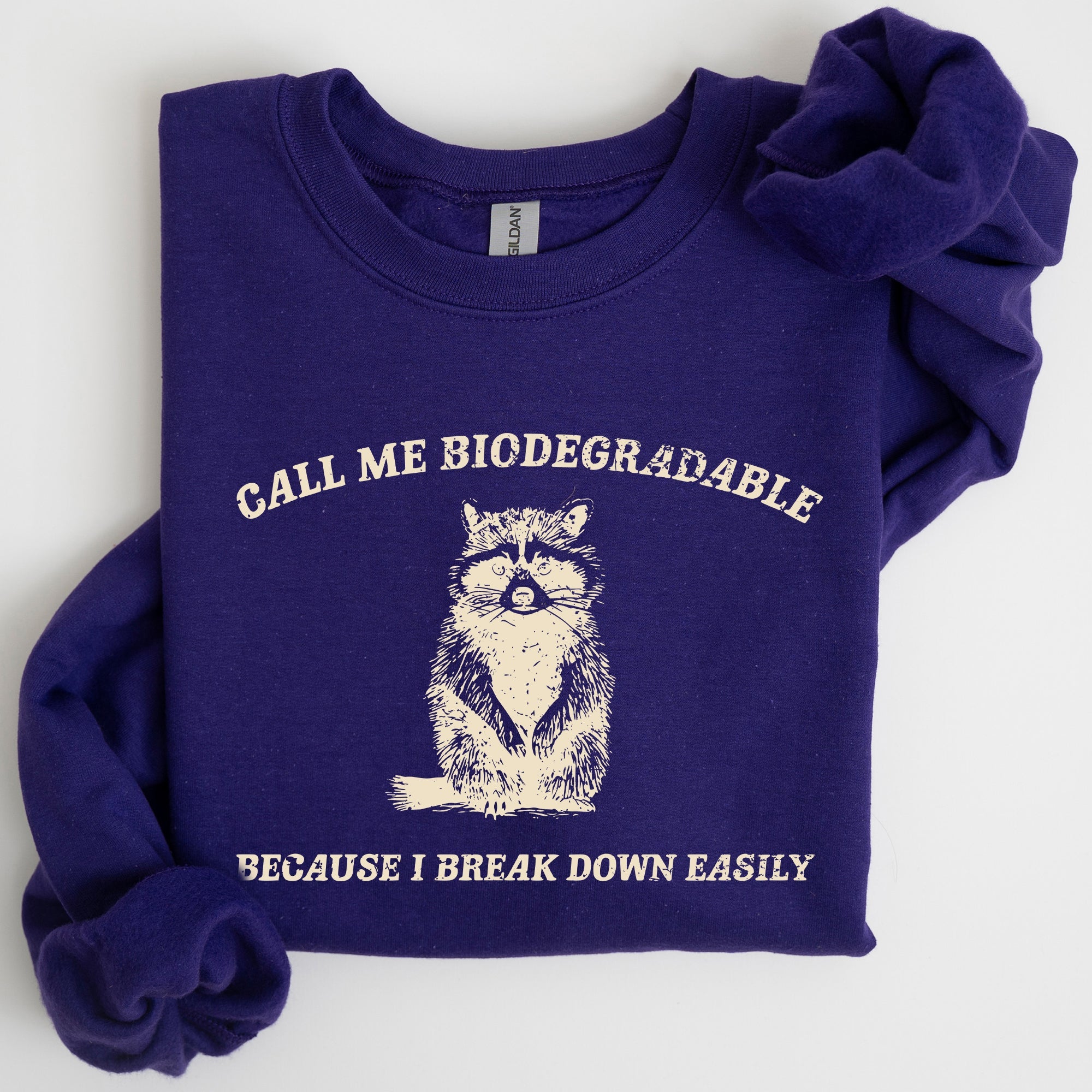 Biodegradable, Mental Health, Meme, Aesthetic, Funny Sweatshirt