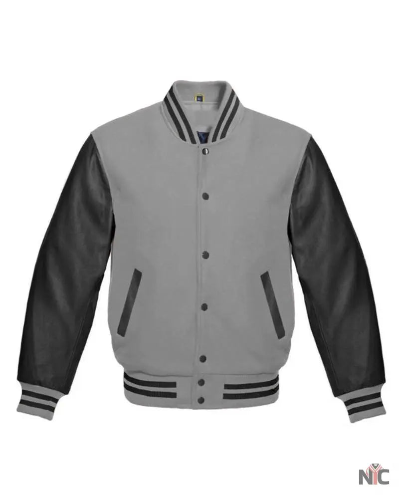 Black And Gray Varsity Jacket Clanton Jacket