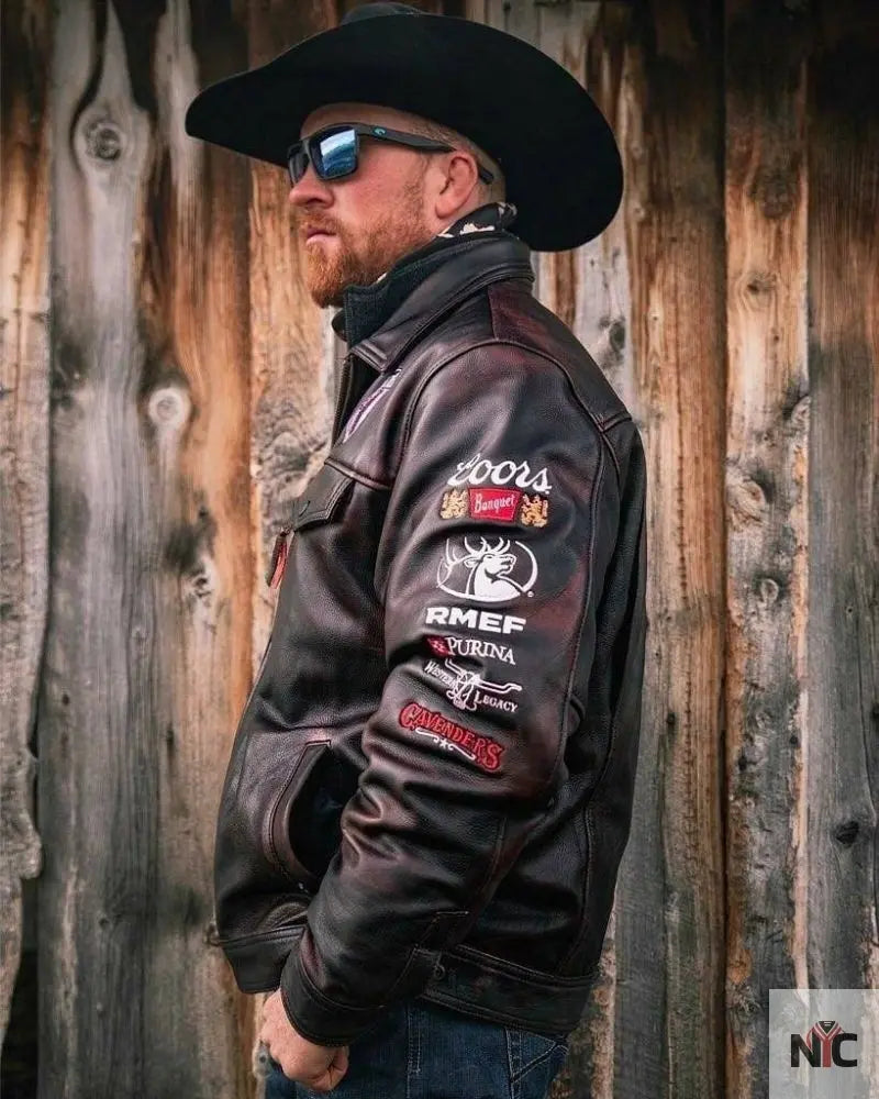 Black Cherry Rodeo Texas Leather Jacket Clanton Jacket