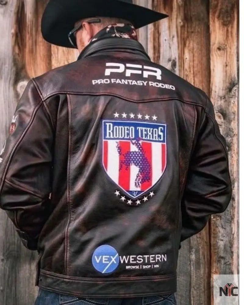 Black Cherry Rodeo Texas Leather Jacket Clanton Jacket