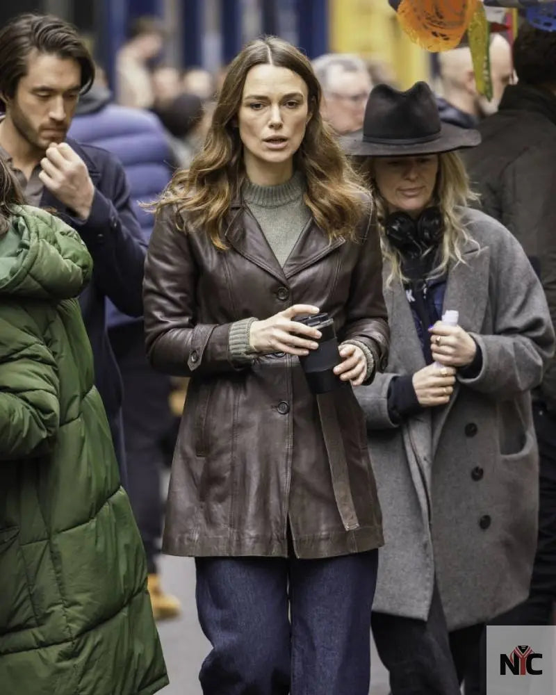 Black Doves 2024 Keira Knightley Leather Jacket Clanton Jacket