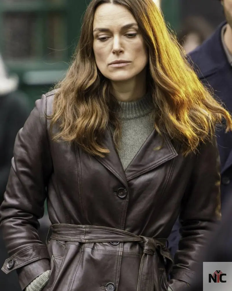 Black Doves 2024 Keira Knightley Leather Jacket Clanton Jacket
