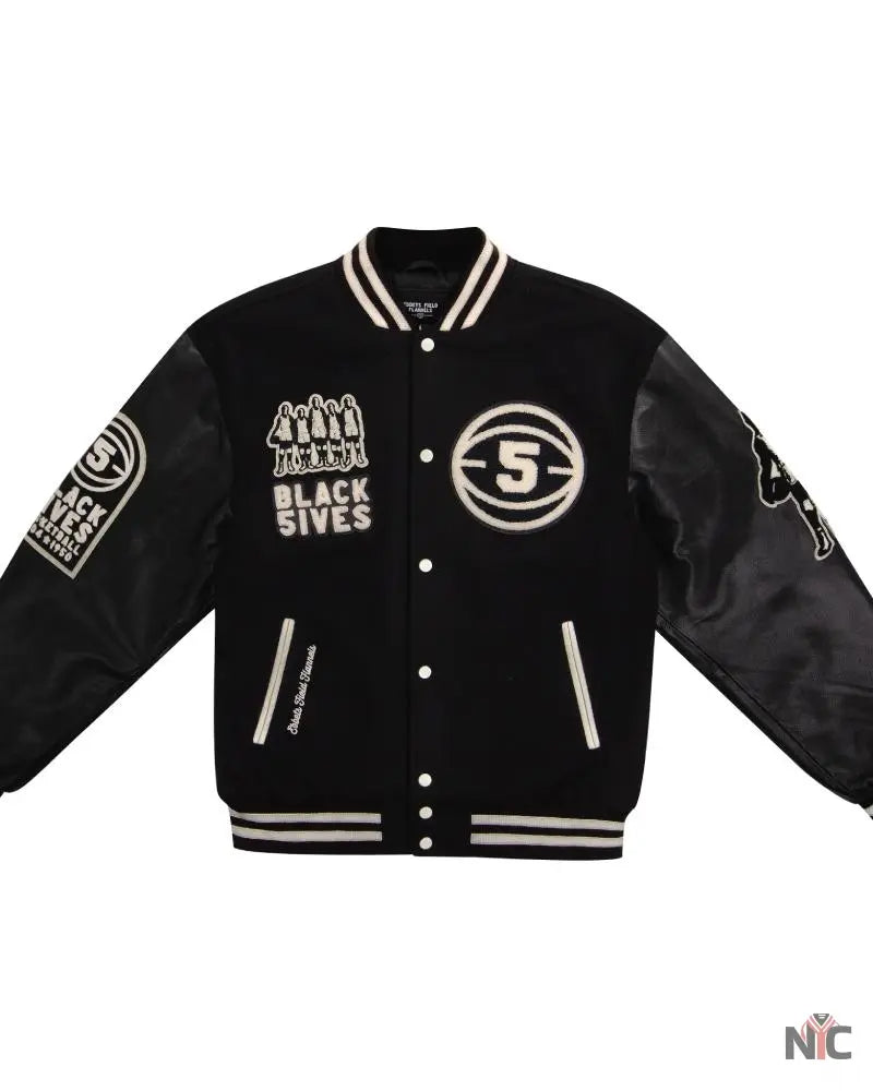 Black Fives Varsity Jacket Clanton Jacket