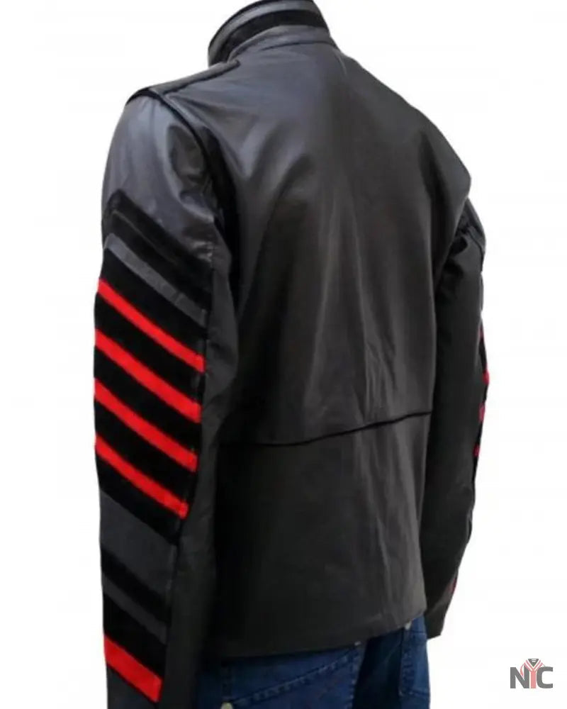 Black Leather Military Jacket for Men’s Clanton Jacket