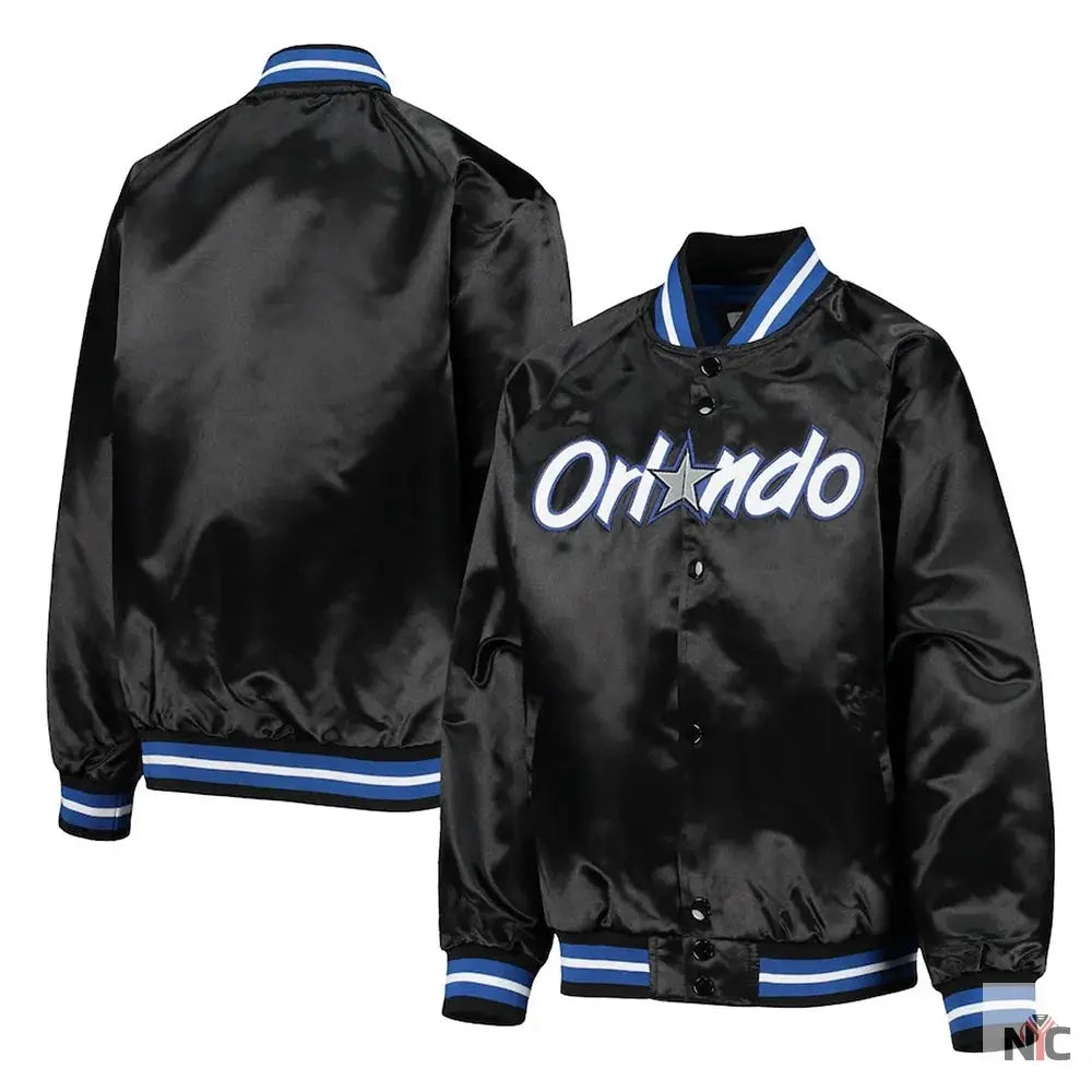 Black Orlando Magic Youth Hardwood Classics Jacket Clanton Jacket