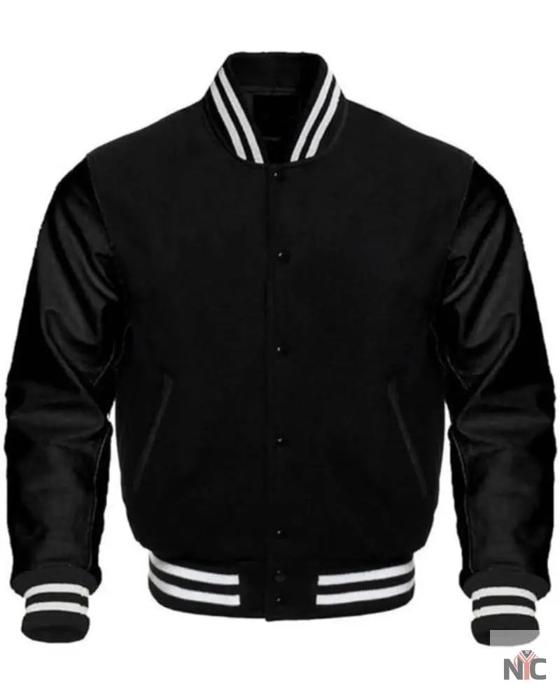 Black Varsity Jacket Clanton Jacket