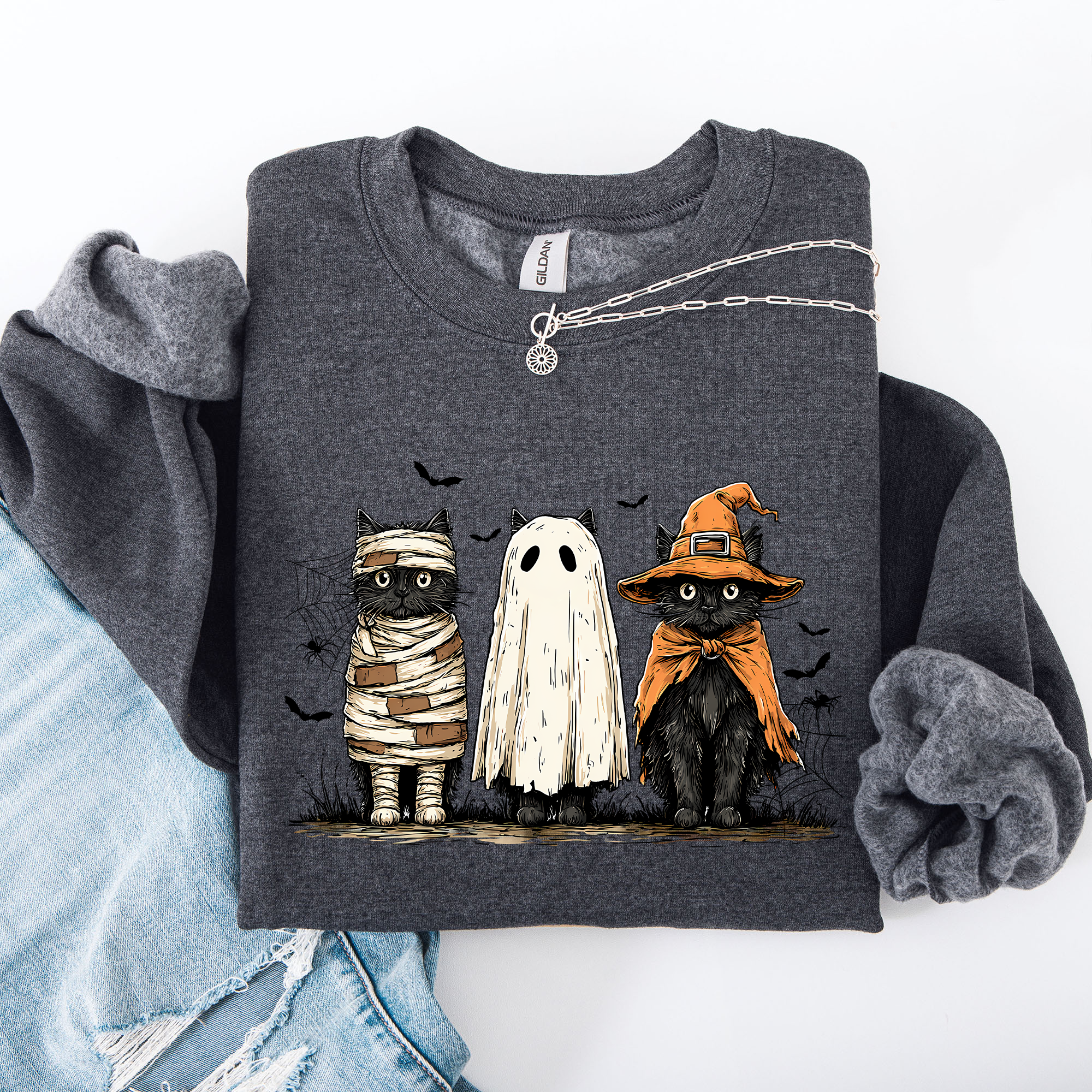 Black Cats, Boo, Ghost Cats, Retro Halloween, Gothic, Halloween Cat Mama Shirt, Autumn, Black Cat, Halloween Sweatshirt