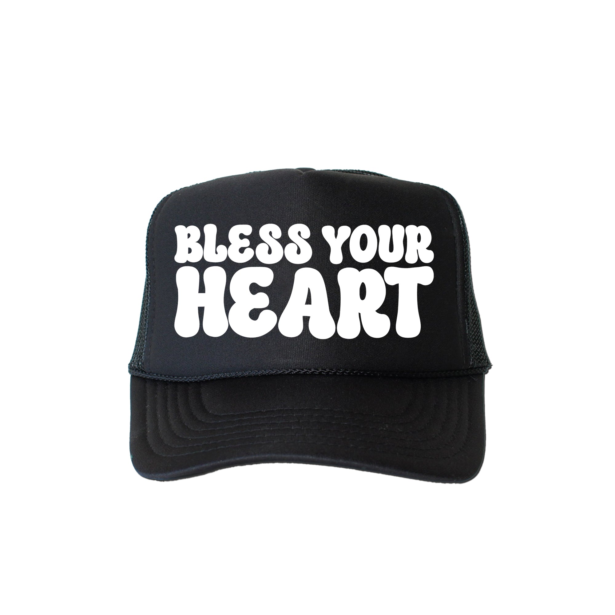 Bless Your Heart, Sassy, Funny, Black Snapback Trucker Hat