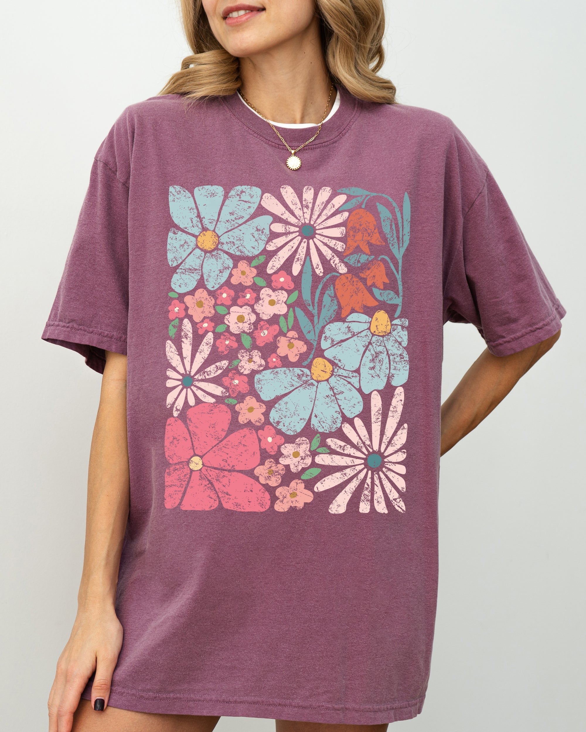 Blossoms, Gorgeous Abstract Flowers, Boho Floral Design, Summer Vibes, Gardening, Festival, Nature Shirt Comfort Colors T-Shirt