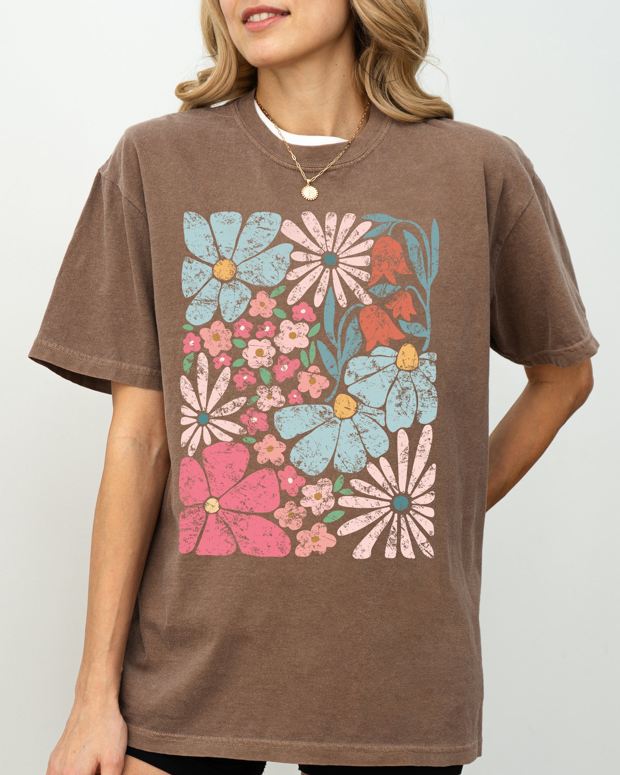 Blossoms, Gorgeous Abstract Flowers, Boho Floral Design, Summer Vibes, Gardening, Festival, Nature Shirt Comfort Colors T-Shirt