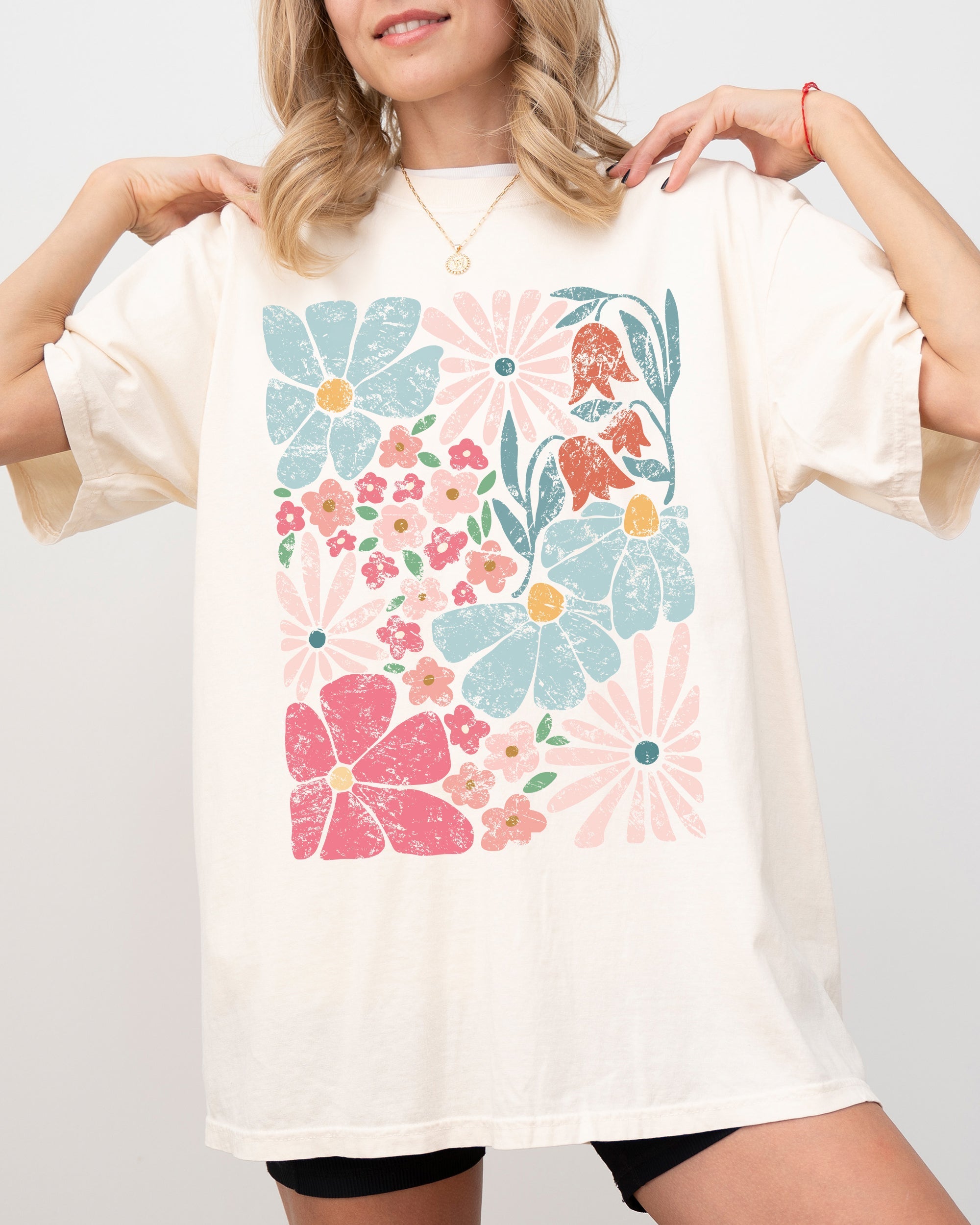 Blossoms, Gorgeous Abstract Flowers, Boho Floral Design, Summer Vibes, Gardening, Festival, Nature Shirt Comfort Colors T-Shirt