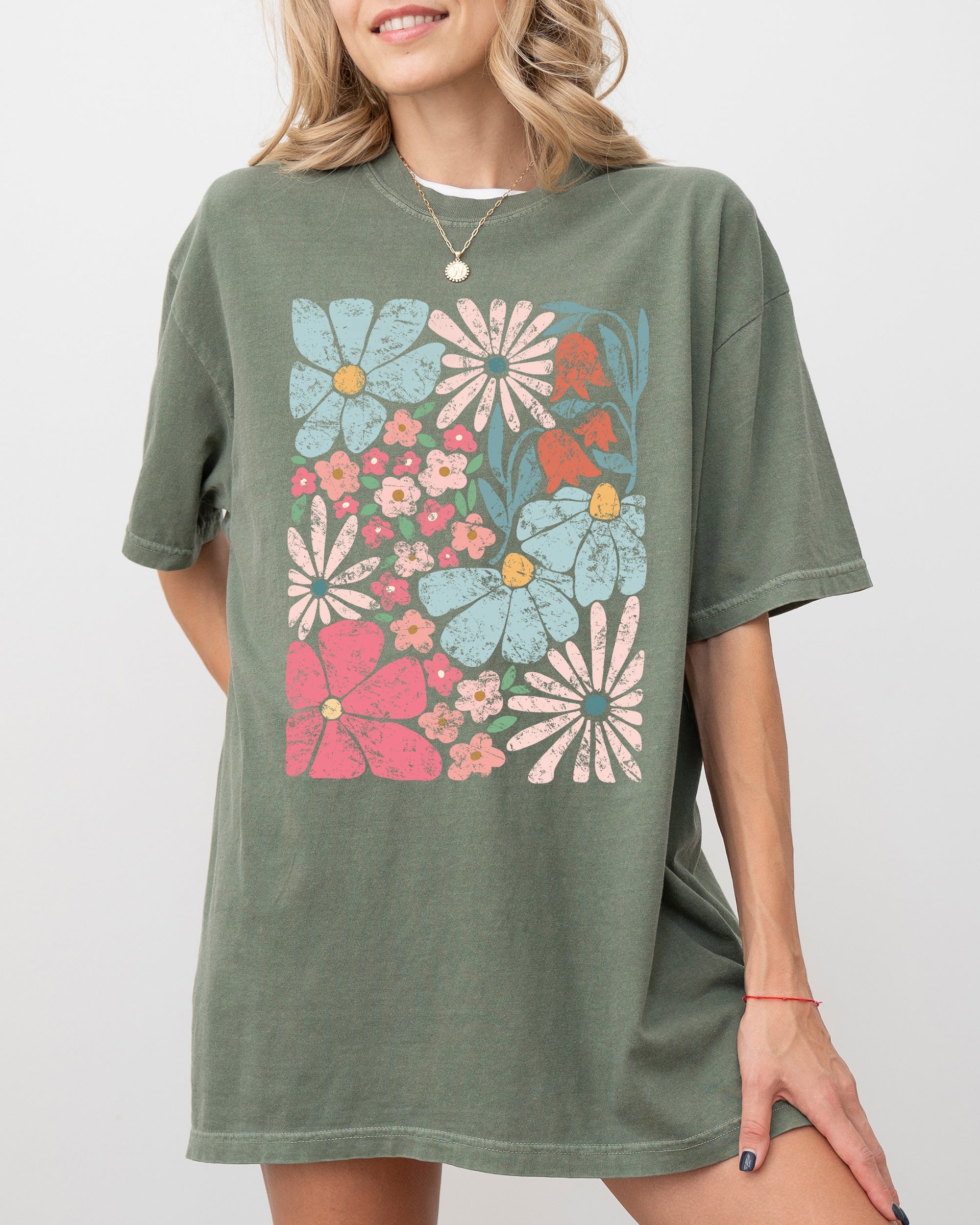 Blossoms, Gorgeous Abstract Flowers, Boho Floral Design, Summer Vibes, Gardening, Festival, Nature Shirt Comfort Colors T-Shirt