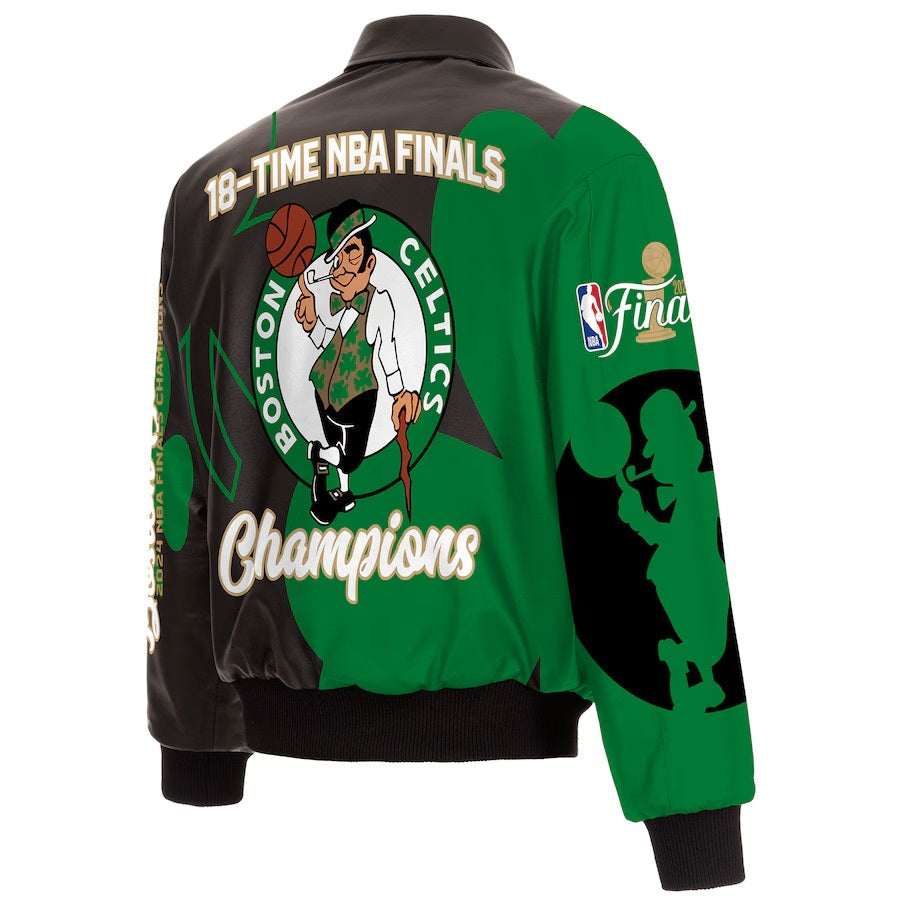 Boston Celtics 2024 NBA Finals Champions Leather Jacket - Trendy Layer