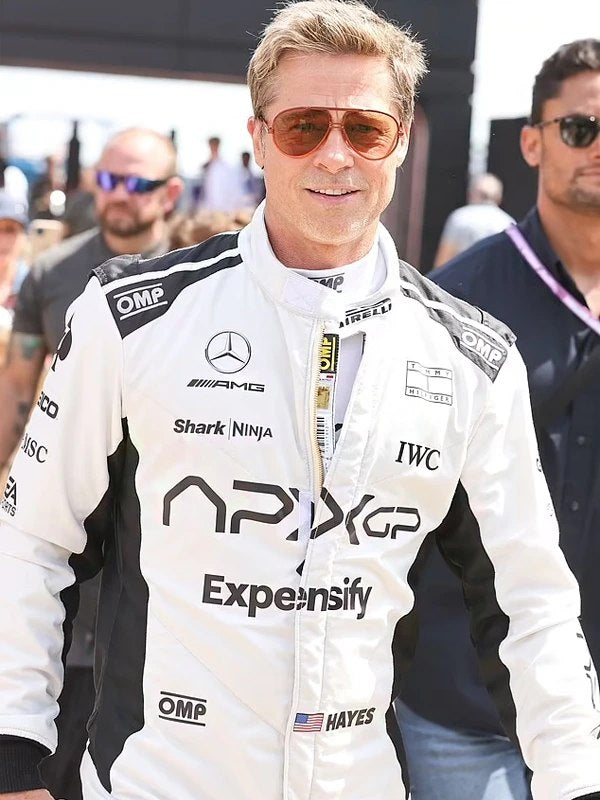 Brad Pitt F1 Racer White Jumpsuit