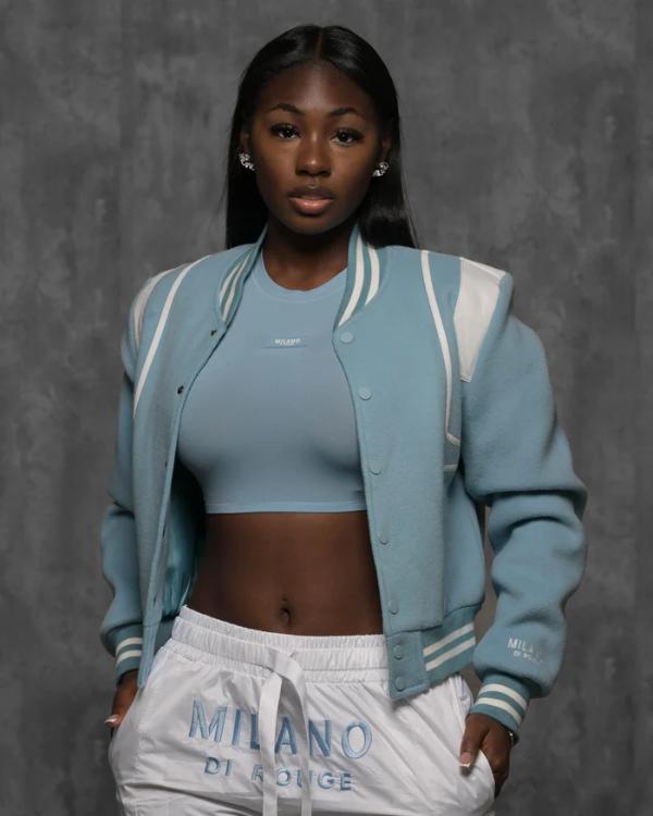 Caught In The Act Double Life Tamar Braxton Pink Varsity Jacket Shopotiny