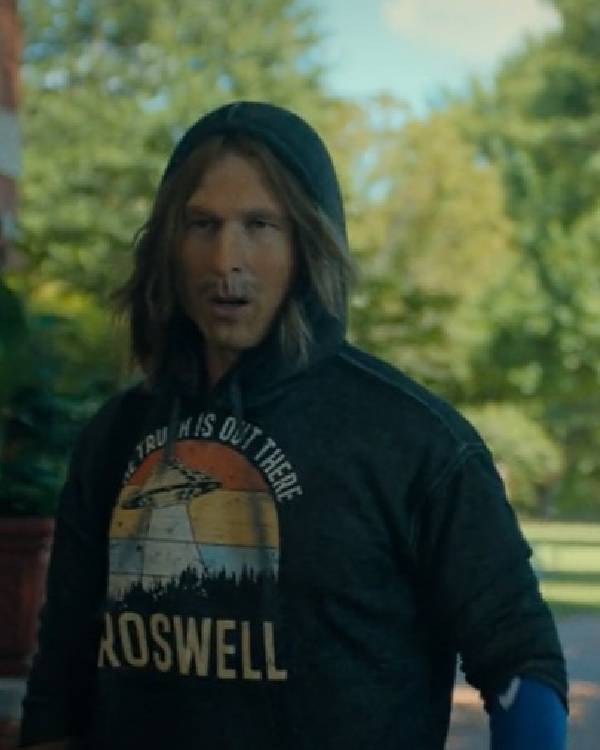 Chad Powers Glen Powell Grey Hoodie