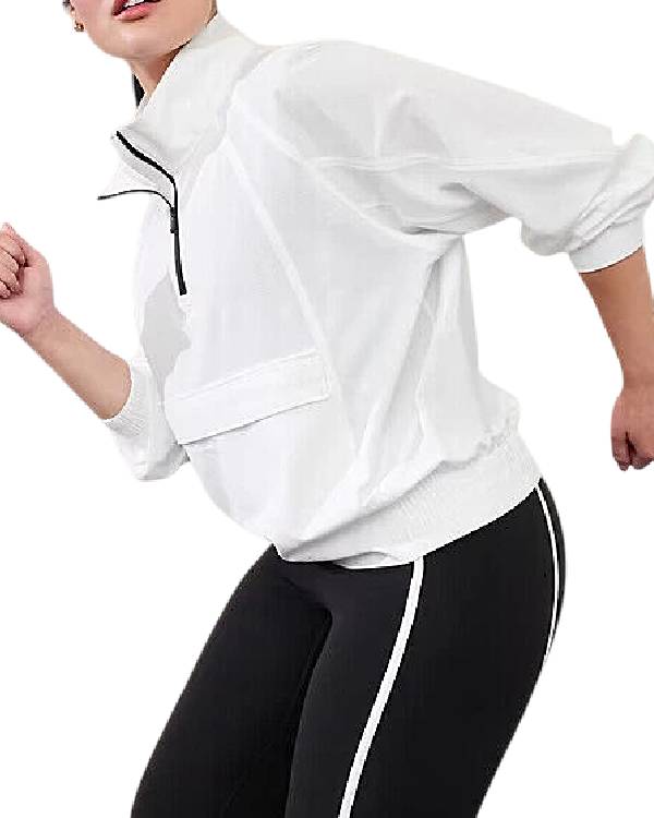 Chad Powers Perry Mattfeld White Zip Top