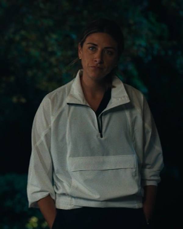 Chad Powers Perry Mattfeld White Zip Top