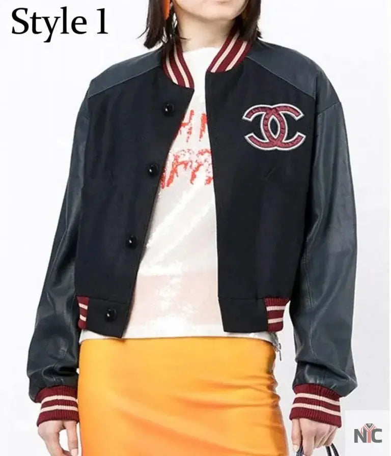 Chanel CC Patch Varsity Jacket Clanton Jacket