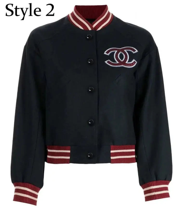 Chanel CC Patch Varsity Jacket Clanton Jacket