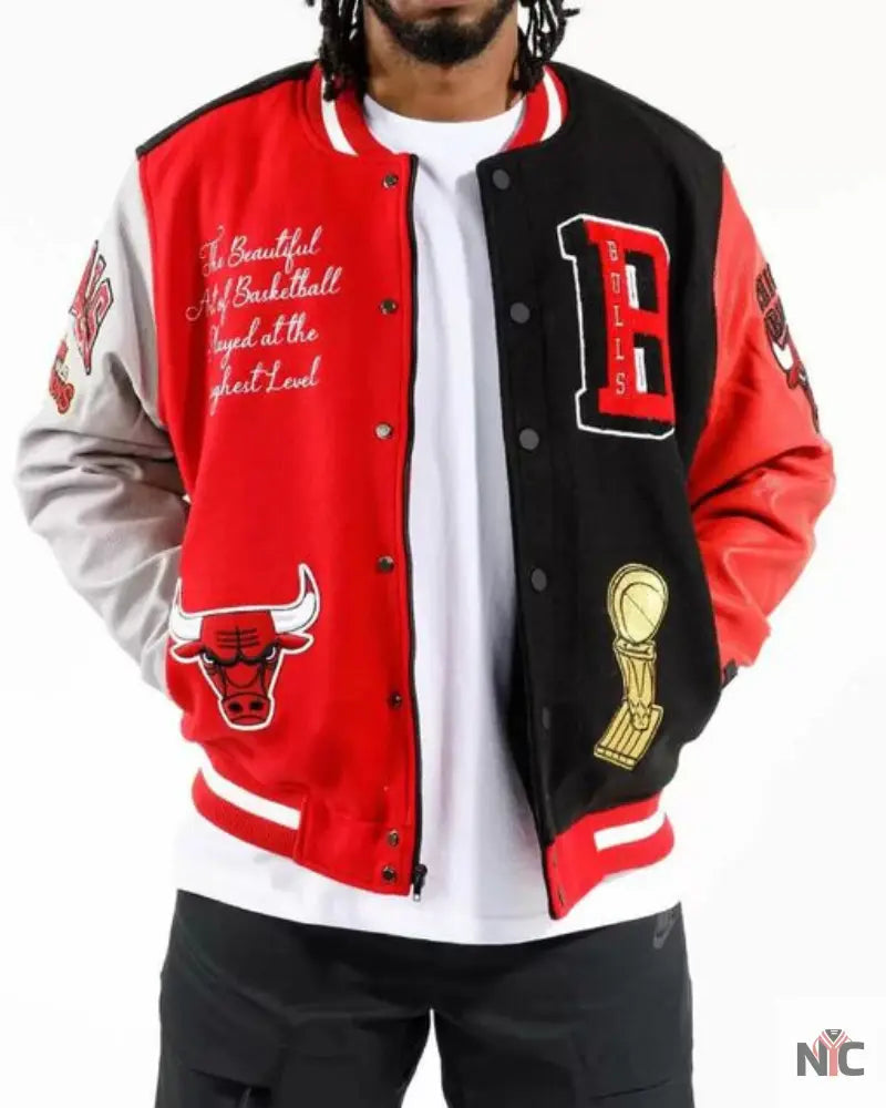 Chicago Bulls 6x Finals NBA Champions Varsity Jacket Clanton Jacket
