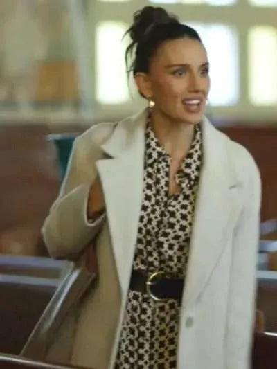 Alicia Josipovic Christmas in Midnight Clear White Coat