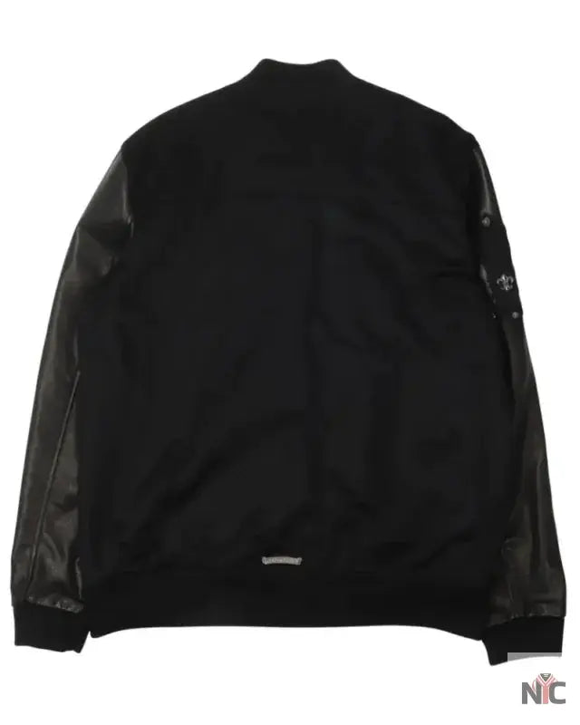 Chrome Hearts Leather Cross Varsity Jacket Clanton Jacket
