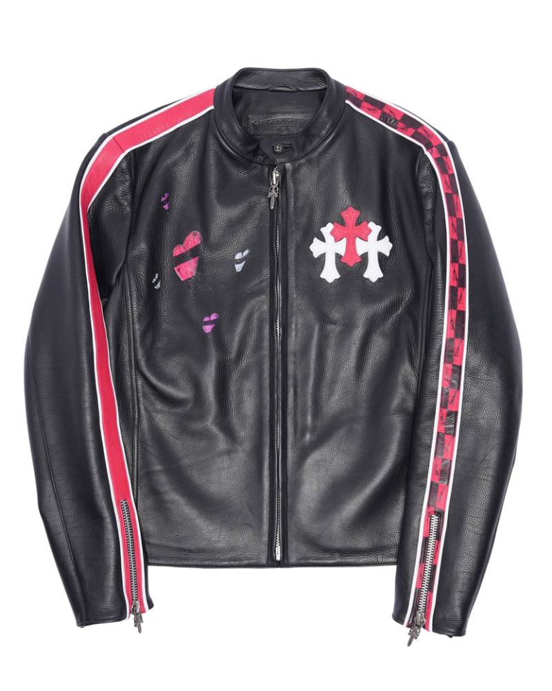 Chrome Hearts Matty Boy Hand-Painted Cemetery Cross Jacket