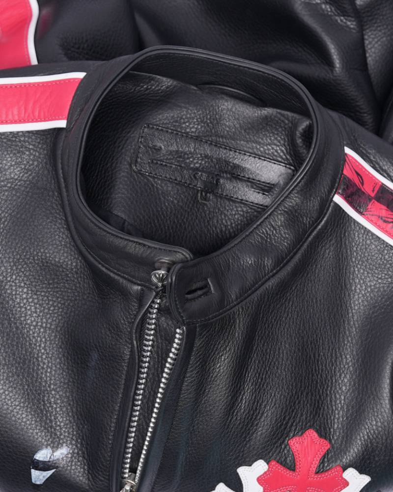 Chrome Hearts Matty Boy Hand-Painted Cemetery Cross Jacket