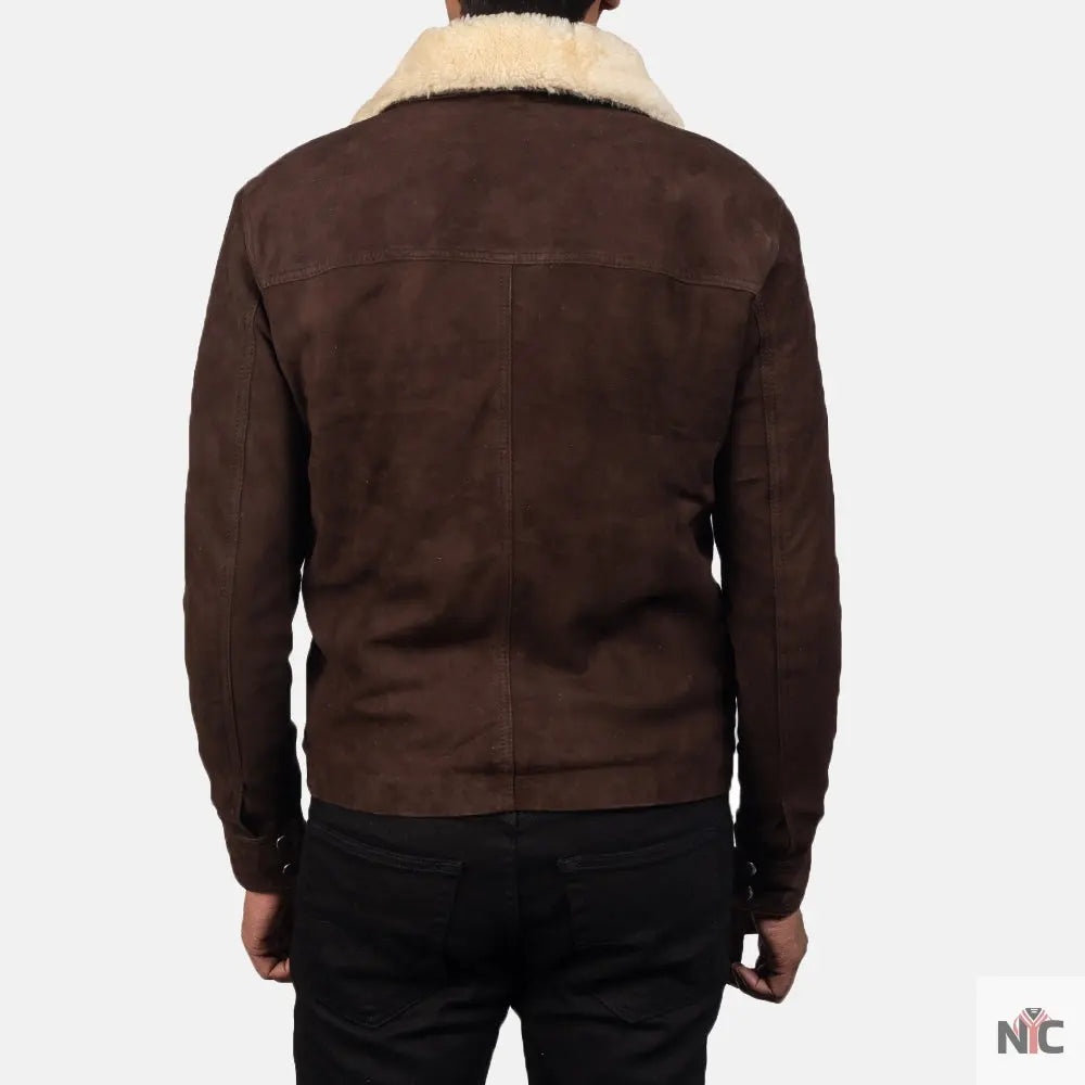 Coffner Brown Shearling Fur Jacket Shopotiny