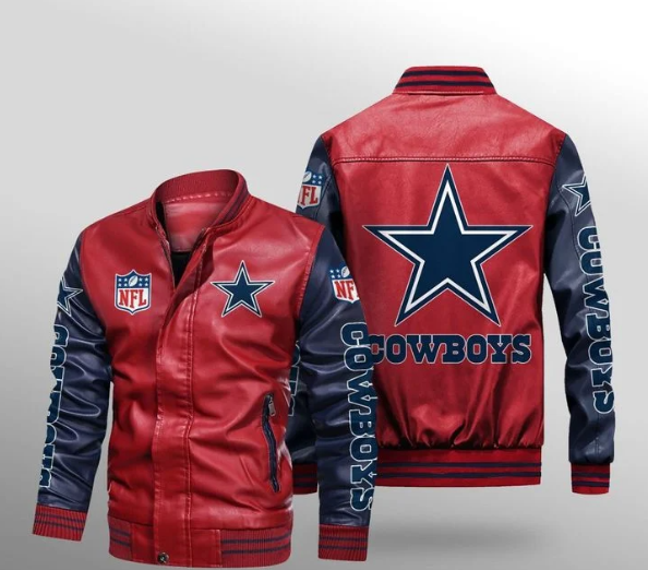 Dallas Cowboys Red Leather Jacket