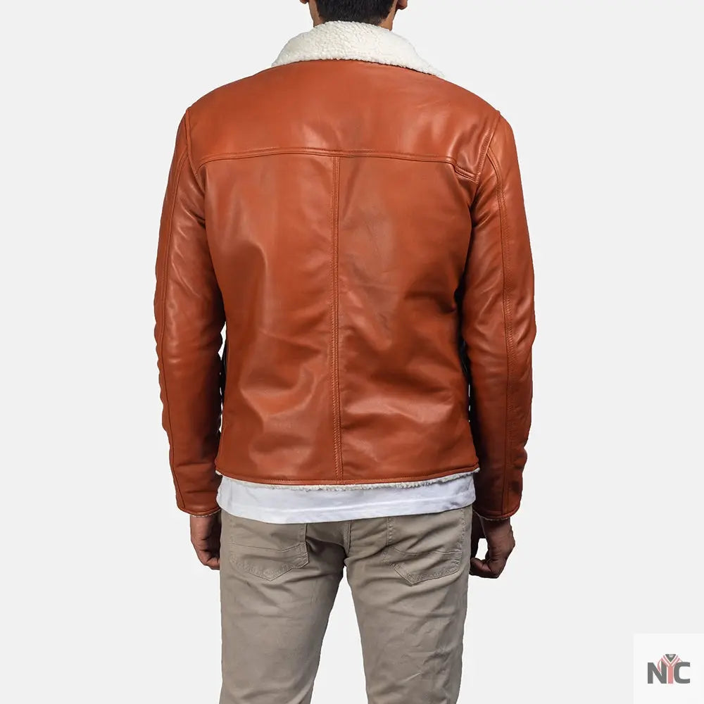 Dan Frost Tan Shearling Jacket Shopotiny