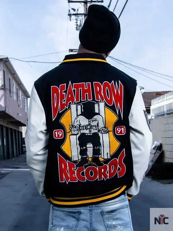 Death Row Records Wool Bomber Jacket Clanton Jacket