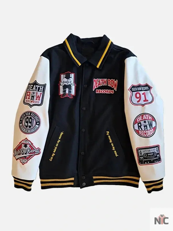 Death Row Records Wool Bomber Jacket Clanton Jacket