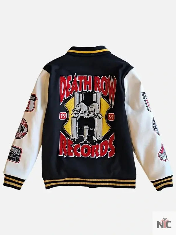 Death Row Records Wool Bomber Jacket Clanton Jacket