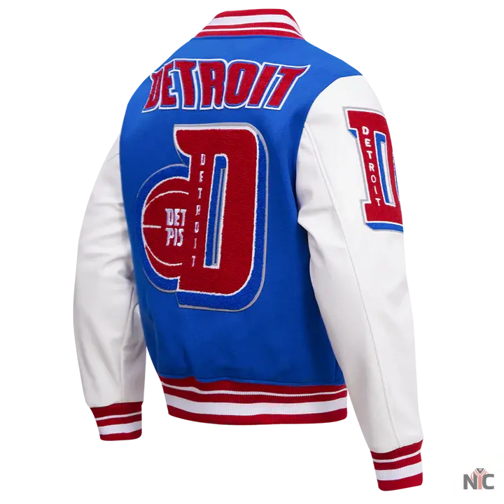 Detroit Pistons Mash Up Varsity Jacket Clanton Jacket