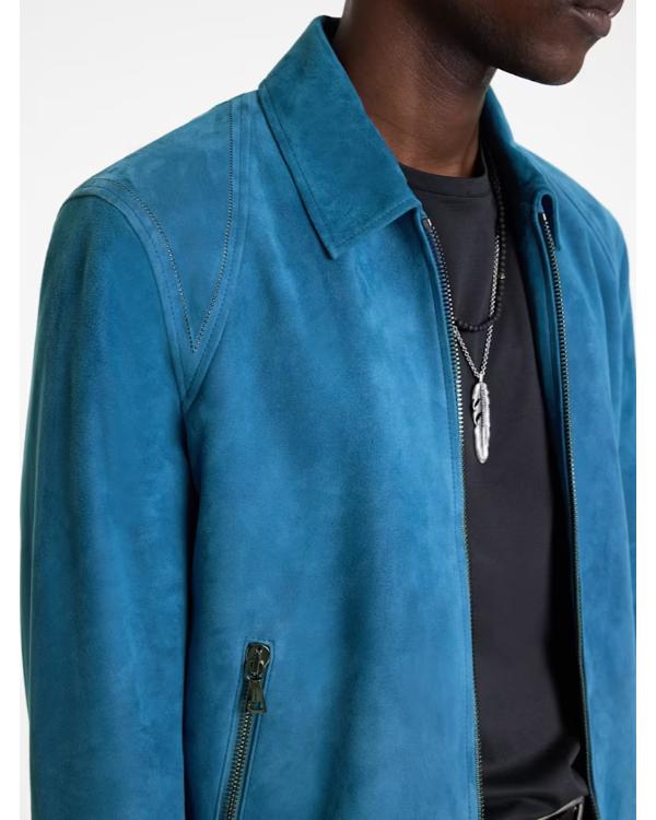 E! News 2025 Donny Osmond Blue Suede Jacket