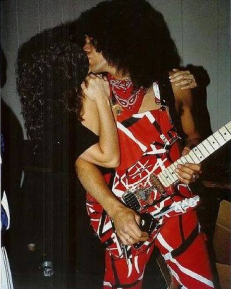 Eddie Van Halen Red and Black Jumpsuit