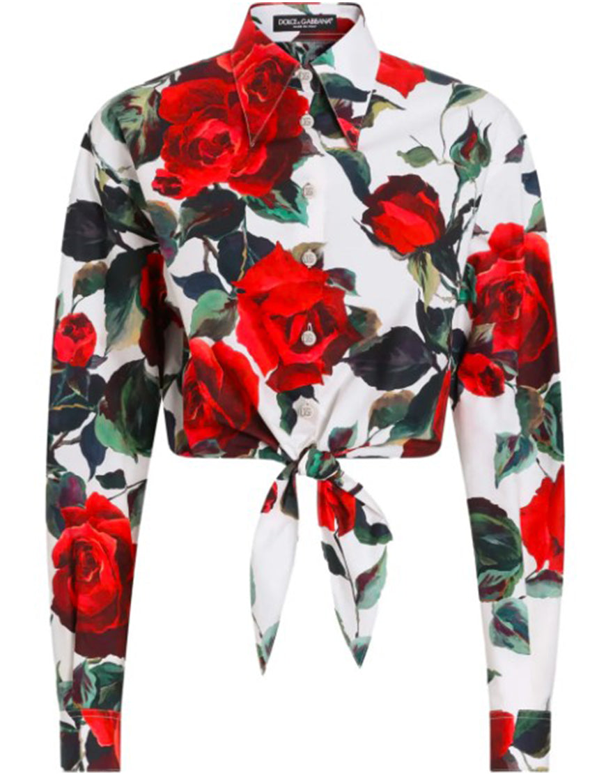 Emily In Paris S05 Lily Collins Rose Print Shirt