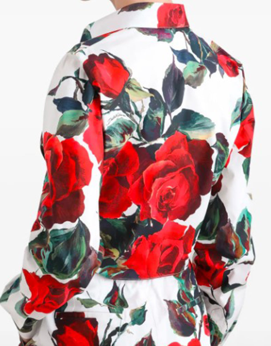 Emily In Paris S05 Lily Collins Rose Print Shirt