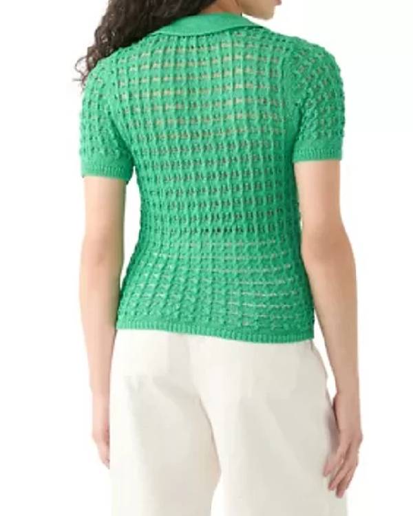 English Teacher Stephanie Koenig Green Polo Top