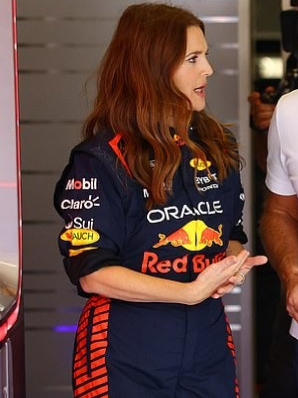 F1 Grand Prix Drew Barrymore Red Bull Jumpsuit