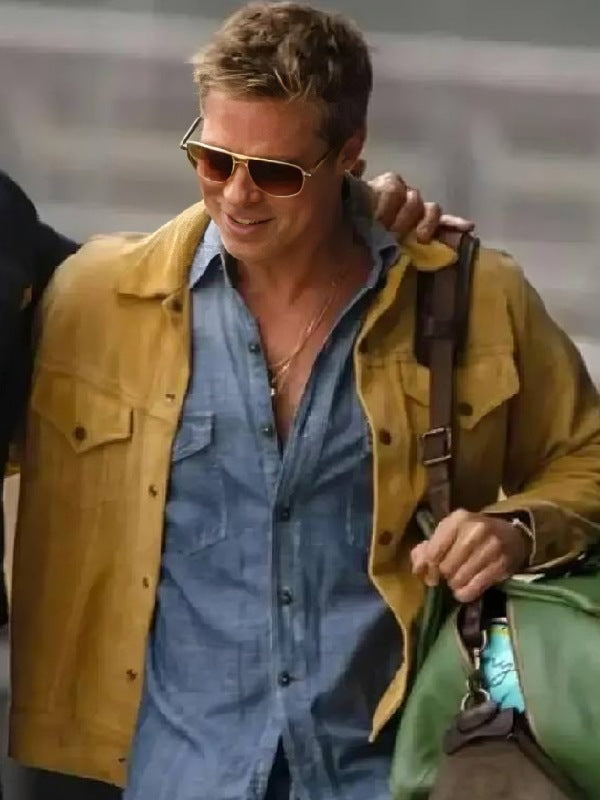 F1 The Movie 2025 Brad Pitt Suede Leather Jacket