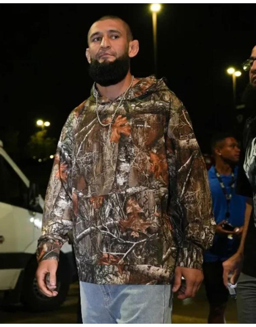 Khamzat Chimaev UFC 319 Camo Hoodie