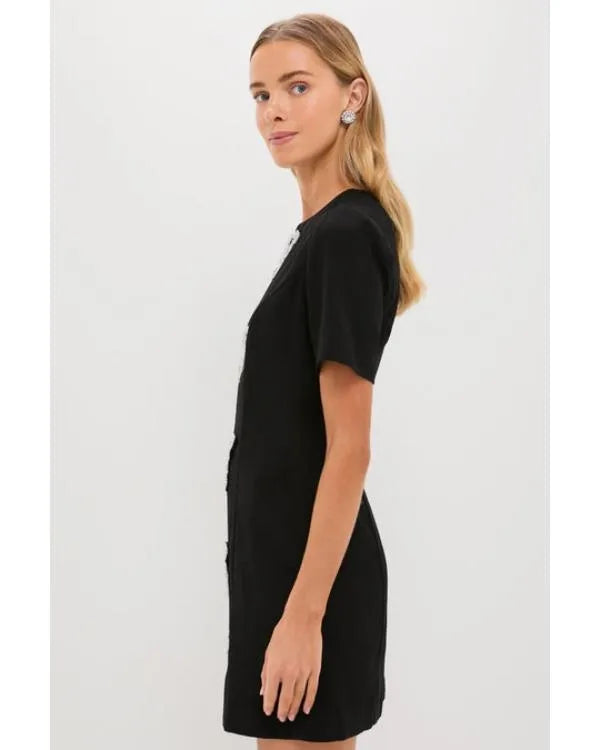 Finding Mr Christmas S02 Black Embellished Bow Dress