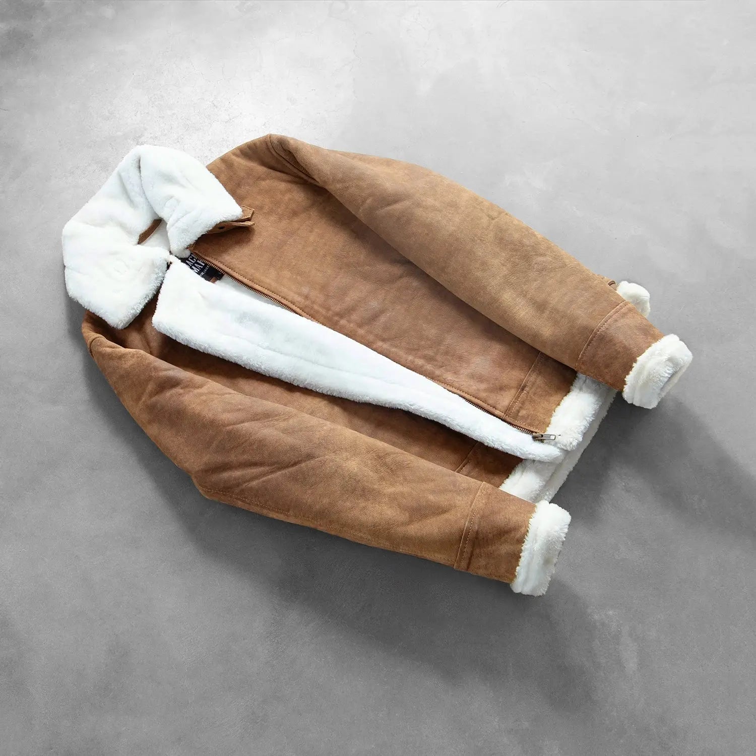 Francis B-3 Distressed Brown Leather Bomber Jacket Shopotiny